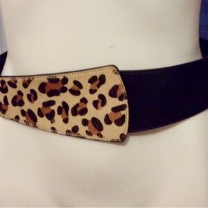 Cheetah print elastic belt